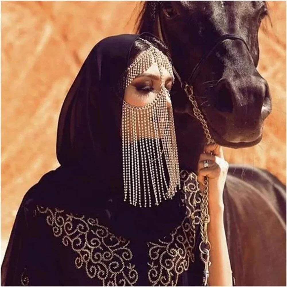 Sexy Full Rhinestone Layered Masquerade Party Mask Face Jewelry for Women